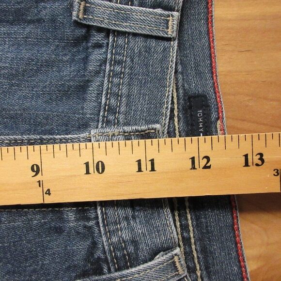 TOMMY HILFIGER‎ High-Rise Straight Leg Denim Jeans Womens Sz 10 LONG Cotton TALL - Picture 12 of 16